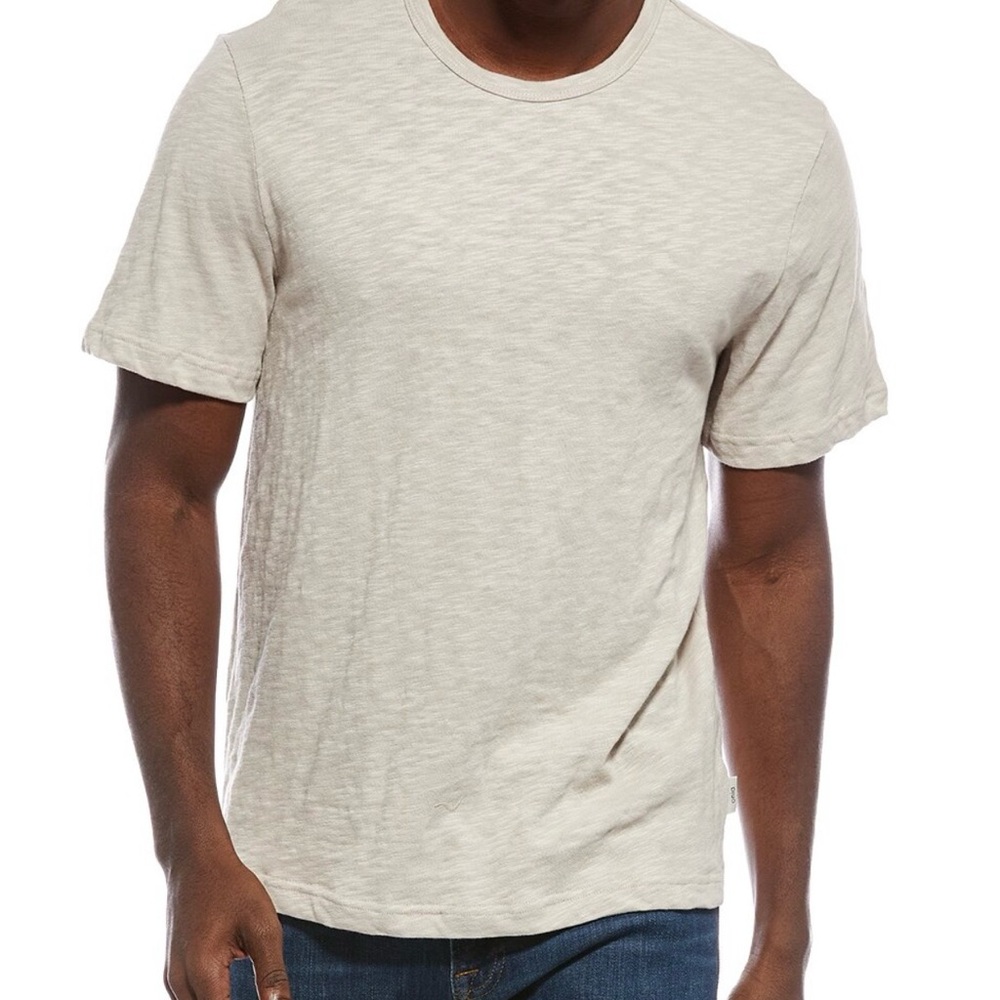 NWT Onia Men's Short Sleeve Crew Neck Tee in Sand 100% Cotton Medium